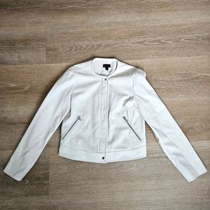 Ann Taylor Faux Leather Zip Jacket - Size 00